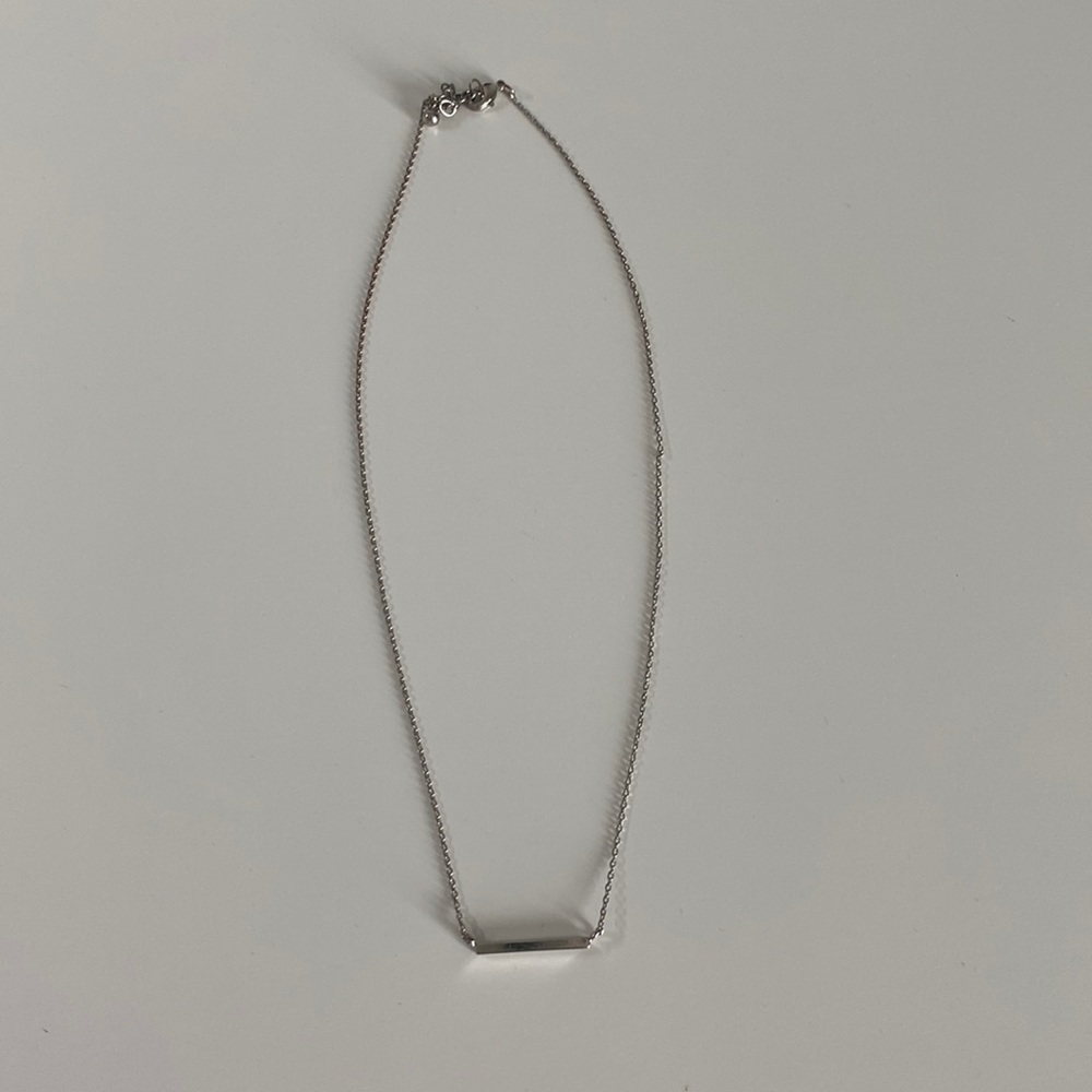 Silver bar necklace